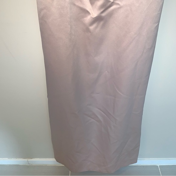 Vivian Dessy Diamond Pink Maxi Dress Spaghetti Strap 10 - Picture 7 of 10